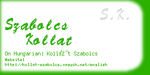 szabolcs kollat business card